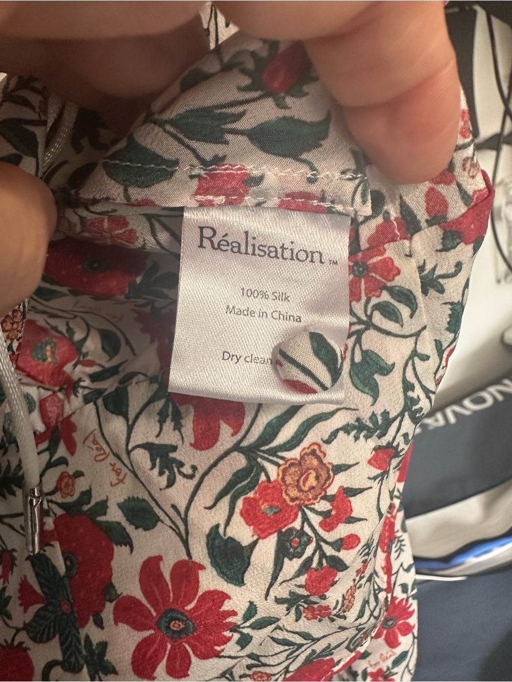 Realisation par Red Floral Drawstring Wrap Top - Picture 3 of 4
